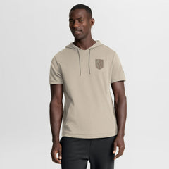Vegas Golden Knights Fanatics Authentic Pro Road Short Sleeve Hoodie - Tan Hoodies