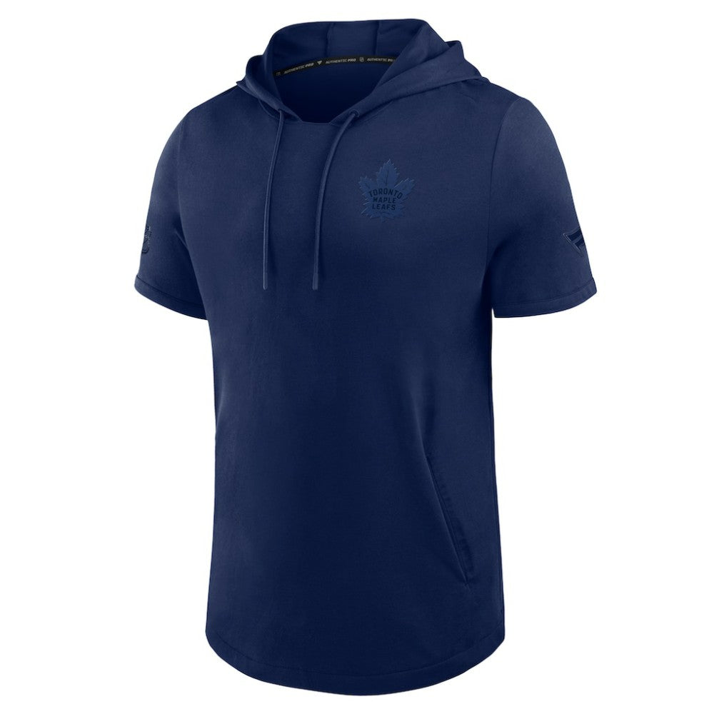 Toronto Maple Leafs Fanatics Authentic Pro Road Short Sleeve Hoodie - Navy Hoodies