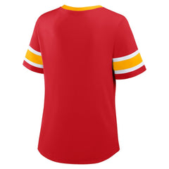 Kansas City Chiefs Women's Redzone Draw Play Athena Lace-Up T-Shirt - Red outlet