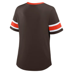 Cleveland Browns Women's Redzone Draw Play Athena Lace-Up T-Shirt - Brown online