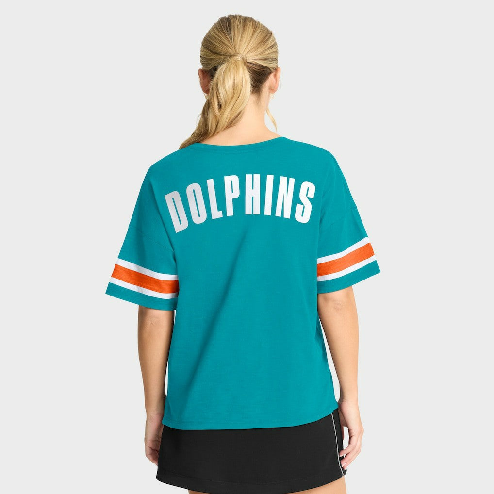 Miami Dolphins Women's Redzone Curl Route T-Shirt - Aqua on sale
