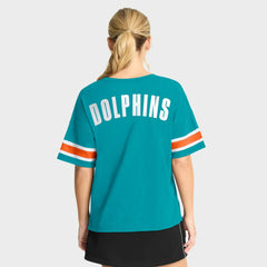 Miami Dolphins Women's Redzone Curl Route T-Shirt - Aqua on sale