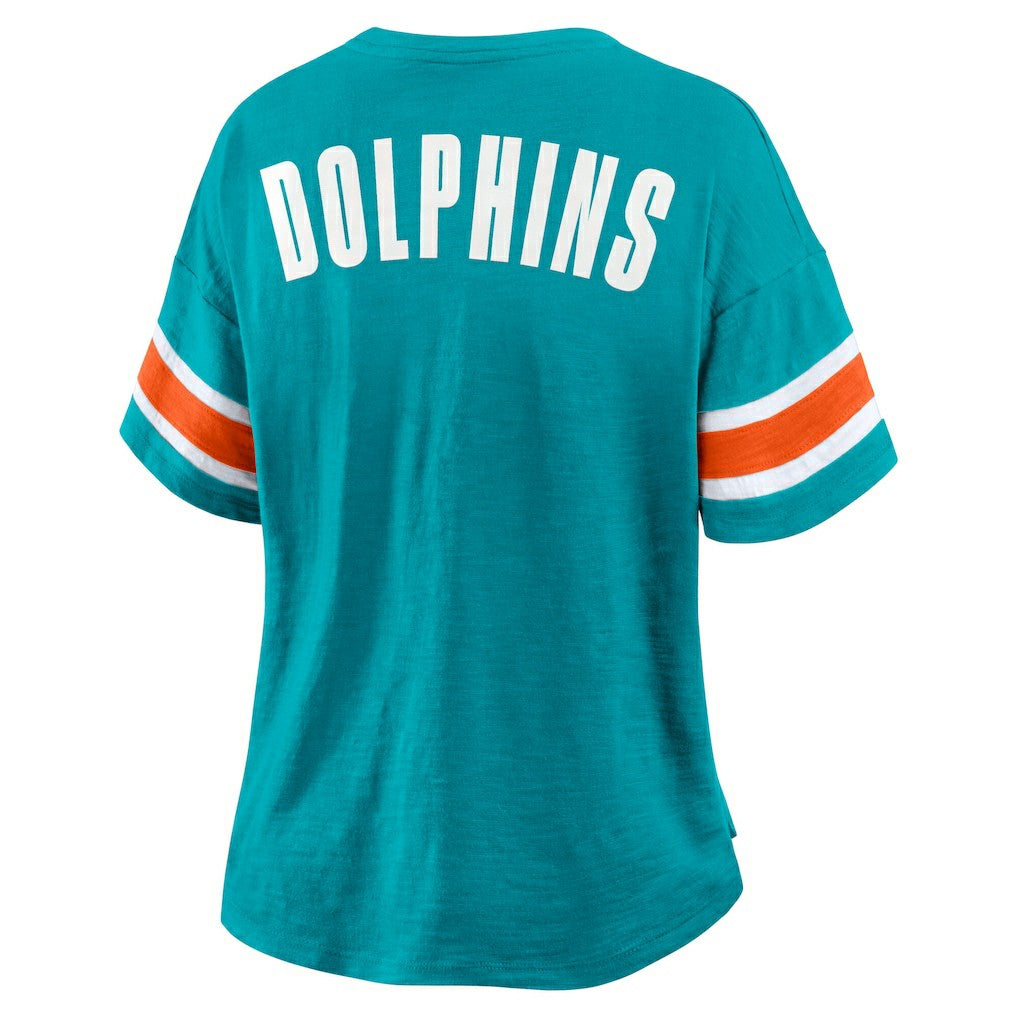 Miami Dolphins Women's Redzone Curl Route T-Shirt - Aqua on sale