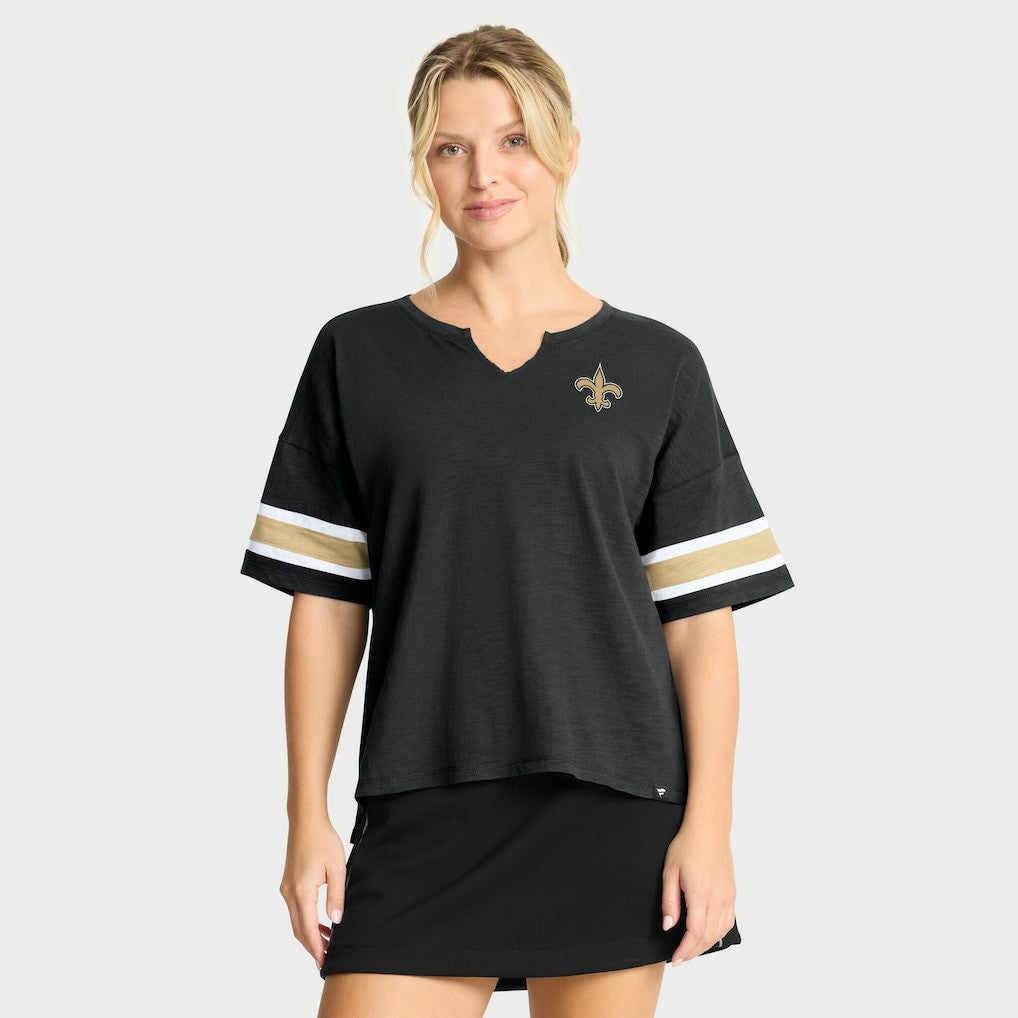 New Orleans Saints Women's Redzone Curl Route T-Shirt - Black sale