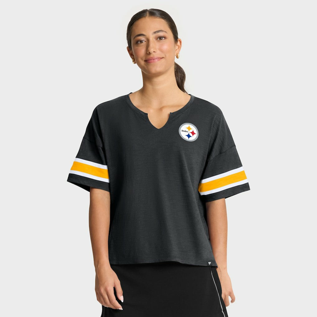 Pittsburgh Steelers Women's Redzone Curl Route T-Shirt - Black online