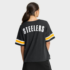 Pittsburgh Steelers Women's Redzone Curl Route T-Shirt - Black online