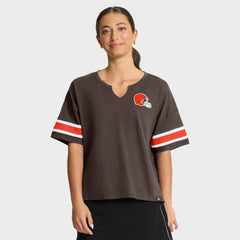 Cleveland Browns Women's Redzone Curl Route T-Shirt - Brown outlet