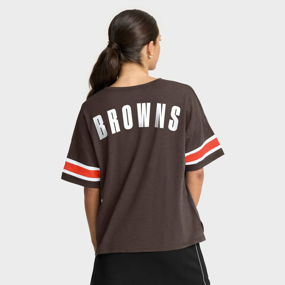 Cleveland Browns Women's Redzone Curl Route T-Shirt - Brown outlet