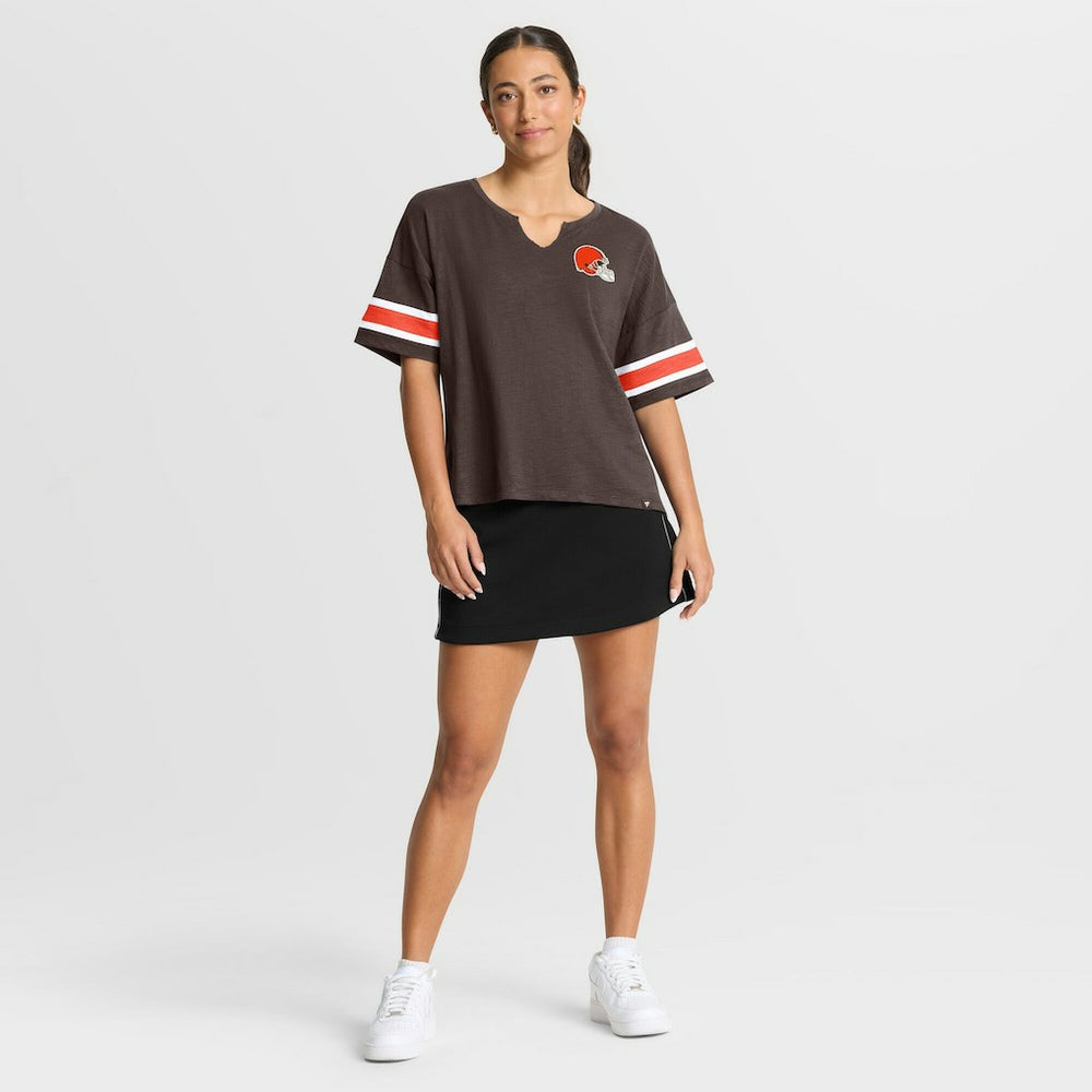 Cleveland Browns Women's Redzone Curl Route T-Shirt - Brown outlet