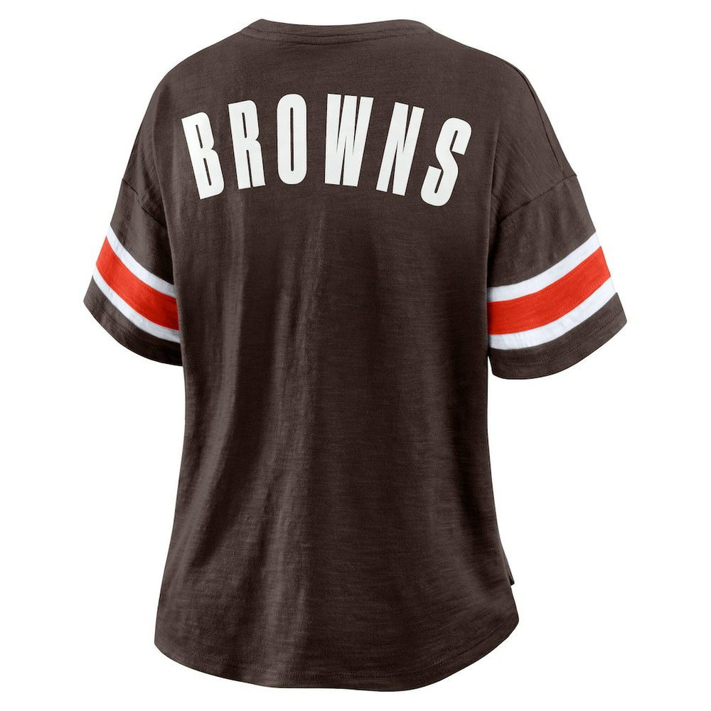 Cleveland Browns Women's Redzone Curl Route T-Shirt - Brown outlet