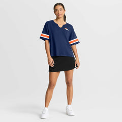 Denver Broncos Women's Redzone Curl Route T-Shirt - Navy sale