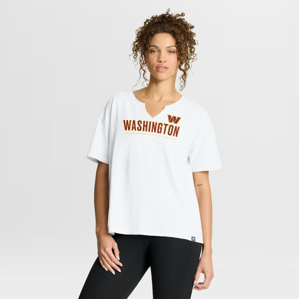 Washington Commanders Women's Redzone Slub Boxy T-Shirt - White sale