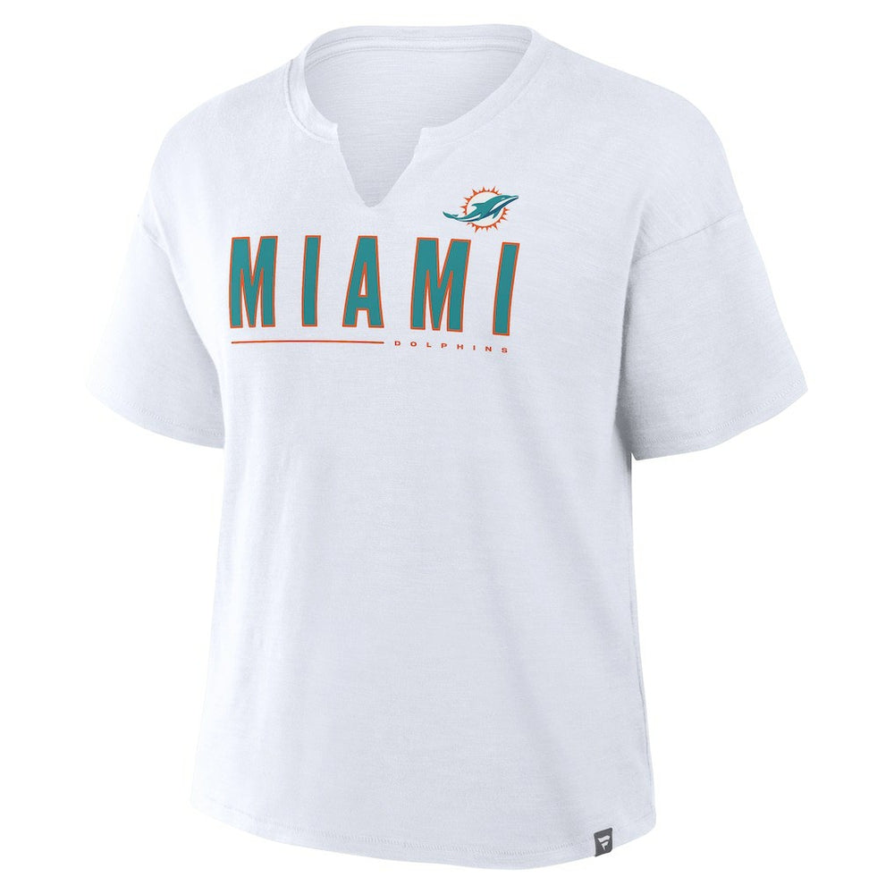 Miami Dolphins Women's Redzone Slub Boxy T-Shirt - White outlet