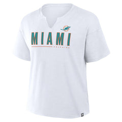 Miami Dolphins Women's Redzone Slub Boxy T-Shirt - White outlet