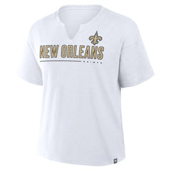 New Orleans Saints Women's Redzone Slub Boxy T-Shirt - White online