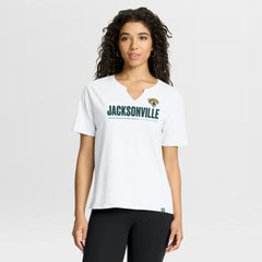 Jacksonville Jaguars Women's Redzone Slub Boxy T-Shirt - White sale