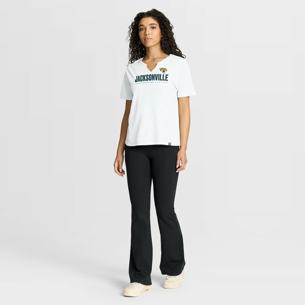 Jacksonville Jaguars Women's Redzone Slub Boxy T-Shirt - White sale