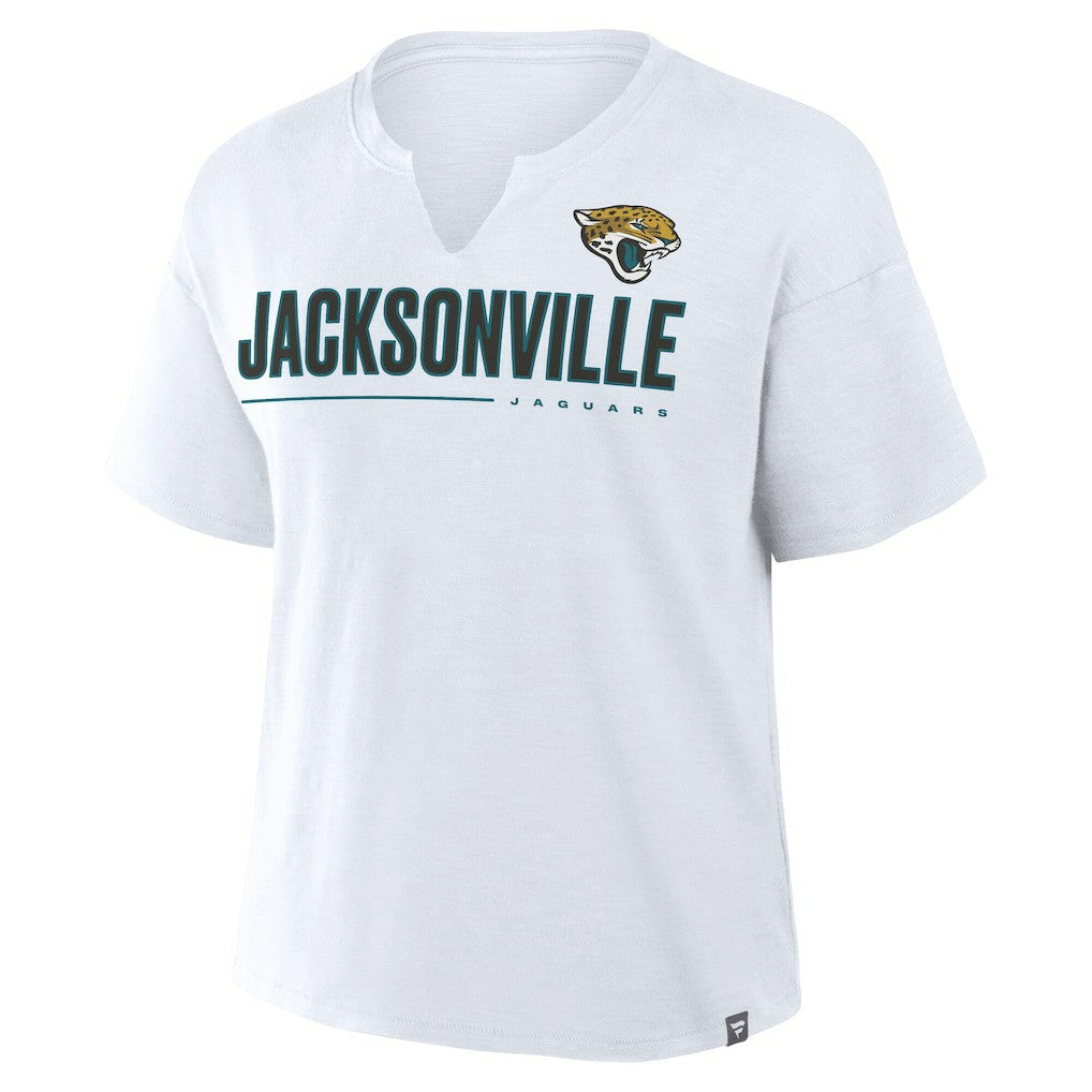 Jacksonville Jaguars Women's Redzone Slub Boxy T-Shirt - White sale