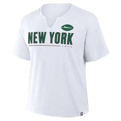New York Jets Women's Redzone Slub Boxy T-Shirt - White cheap