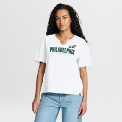 Philadelphia Eagles Women's Redzone Slub Boxy T-Shirt - White outlet