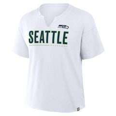 Seattle Seahawks Women's Redzone Slub Boxy T-Shirt - White on sale