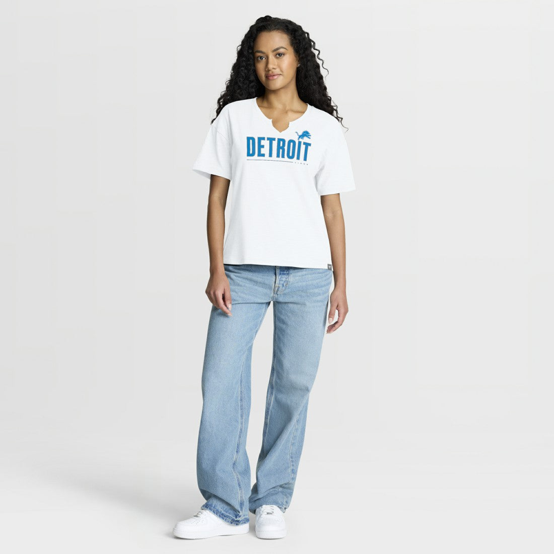Detroit Lions Women's Redzone Slub Boxy T-Shirt - White online