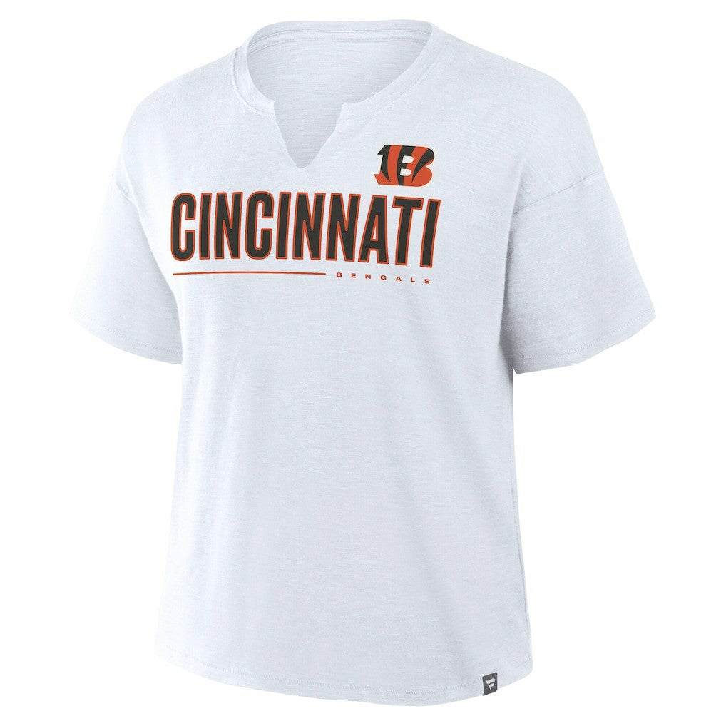 Cincinnati Bengals Women's Redzone Slub Boxy T-Shirt - White outlet