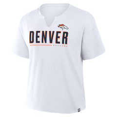 Denver Broncos Women's Redzone Slub Boxy T-Shirt - White for sale