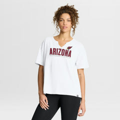 Arizona Cardinals Women's Redzone Slub Boxy T-Shirt - White discount
