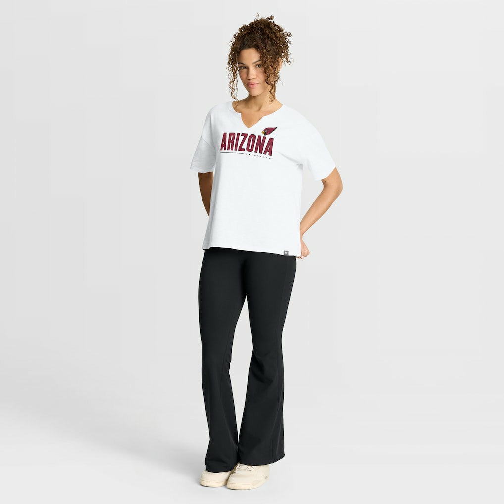 Arizona Cardinals Women's Redzone Slub Boxy T-Shirt - White discount