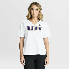 Baltimore Ravens Women's Redzone Slub Boxy T-Shirt - White sale