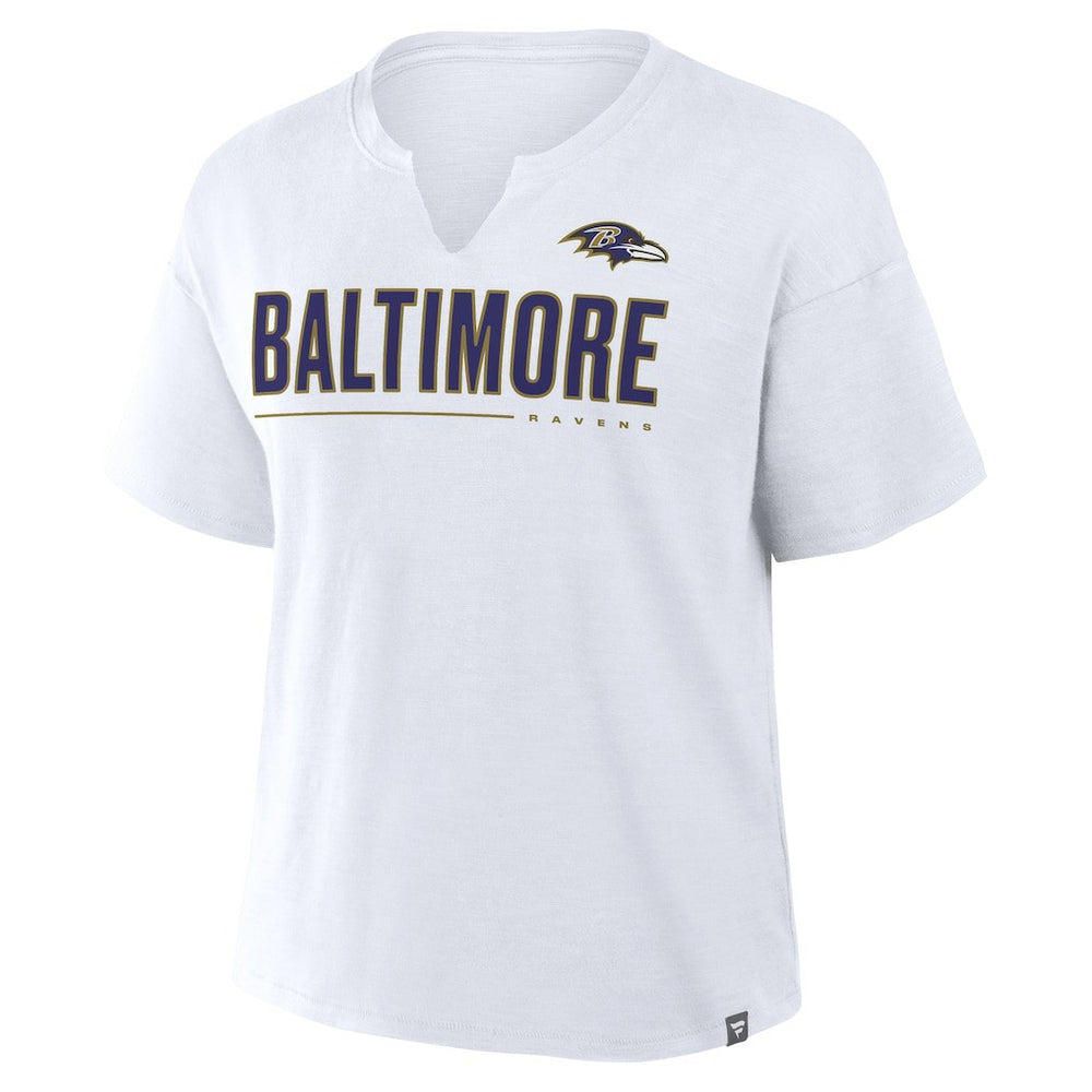 Baltimore Ravens Women's Redzone Slub Boxy T-Shirt - White sale