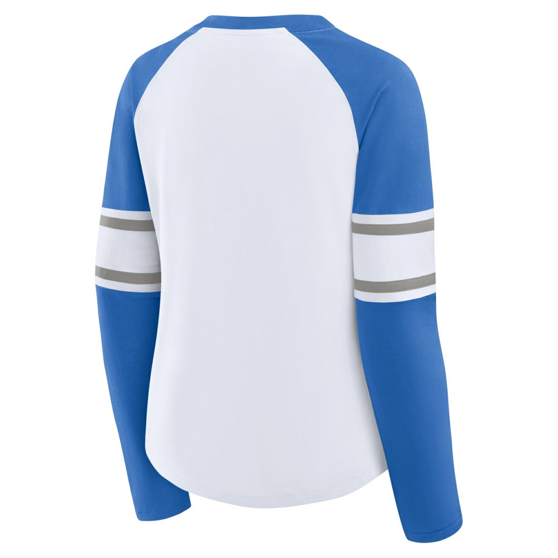 Detroit Lions Women's Redzone Blitz Package Raglan Lace-Up V-Neck Long Sleeve T-Shirt - White/Blue cheap