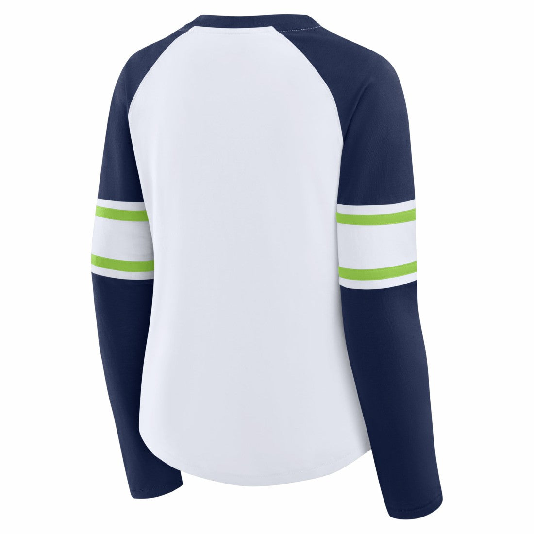Seattle Seahawks Women's Redzone Blitz Package Raglan Lace-Up V-Neck Long Sleeve T-Shirt - White/College Navy outlet