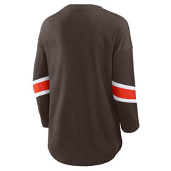 Cleveland Browns Women's Redzone 3/4-Sleeve T-Shirt - Brown cheap