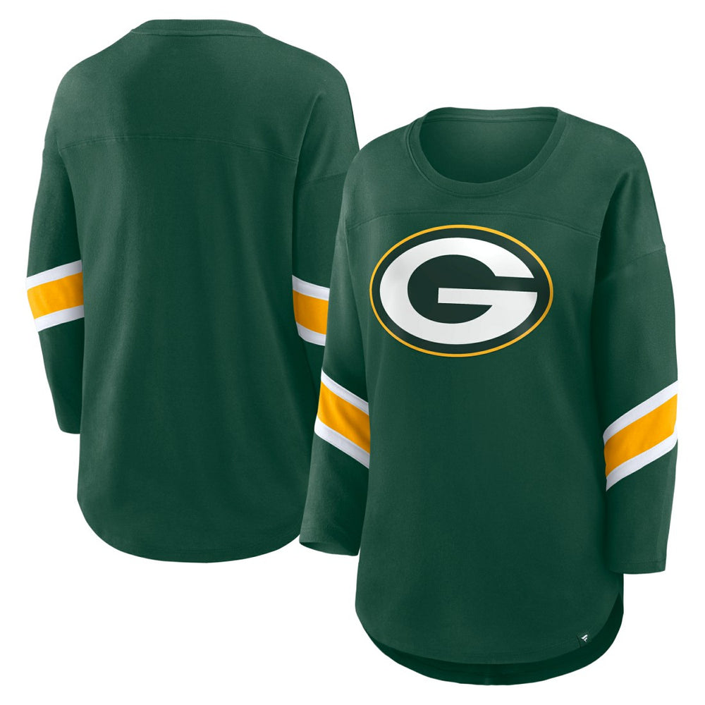 Green Bay Packers Women's Redzone 3/4-Sleeve T-Shirt - Green discount