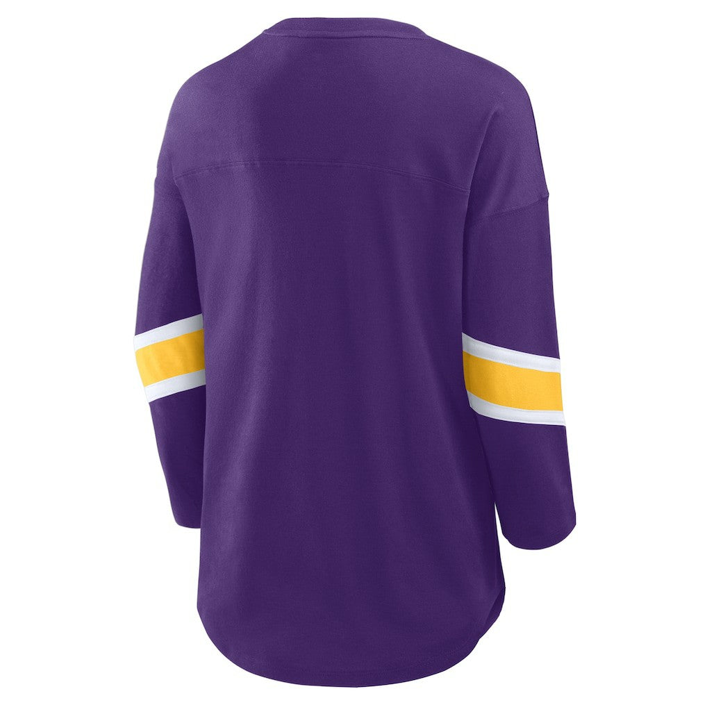 Minnesota Vikings Women's Redzone 3/4-Sleeve T-Shirt - Purple cheap