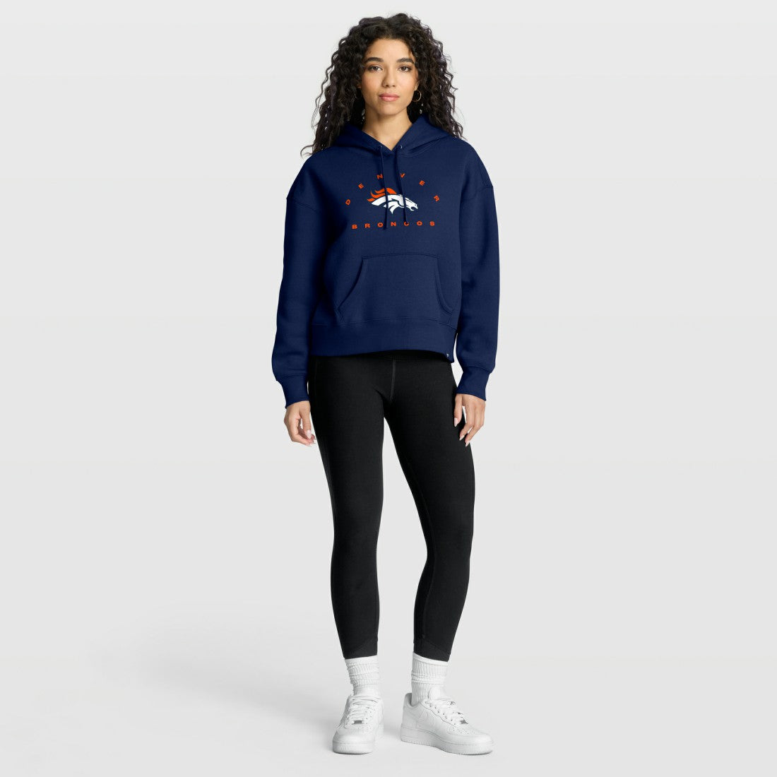 Denver Broncos Women's Eligible Receiver Legacy Pullover Hoodie - Navy discount