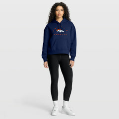 Denver Broncos Women's Eligible Receiver Legacy Pullover Hoodie - Navy discount