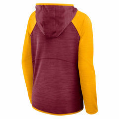 Washington Commanders Women's Redzone End Around Pass Raglan Full-Zip Hoodie - Burgundy/Gold discount