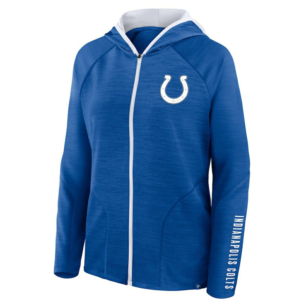 Indianapolis Colts Women's Redzone End Around Pass Raglan Full-Zip Hoodie - Royal for sale