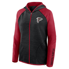 Atlanta Falcons Women's Redzone End Around Pass Raglan Full-Zip Hoodie - Black/Red online