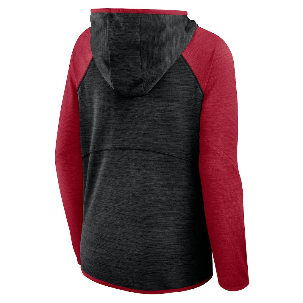 Atlanta Falcons Women's Redzone End Around Pass Raglan Full-Zip Hoodie - Black/Red online