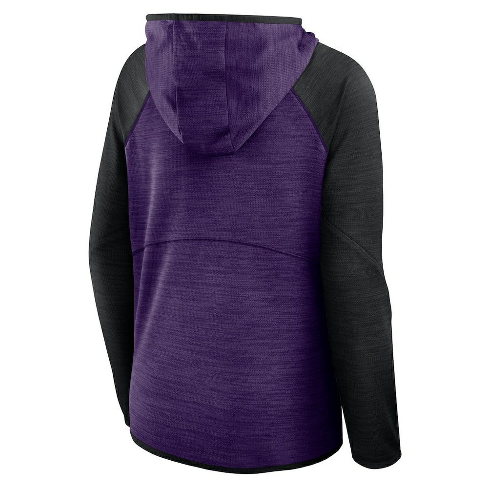 Baltimore Ravens Women's Redzone End Around Pass Raglan Full-Zip Hoodie - Purple/Black outlet