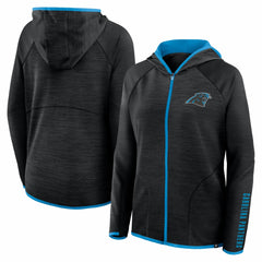 Carolina Panthers Women's Redzone End Around Pass Raglan Full-Zip Hoodie - Black online
