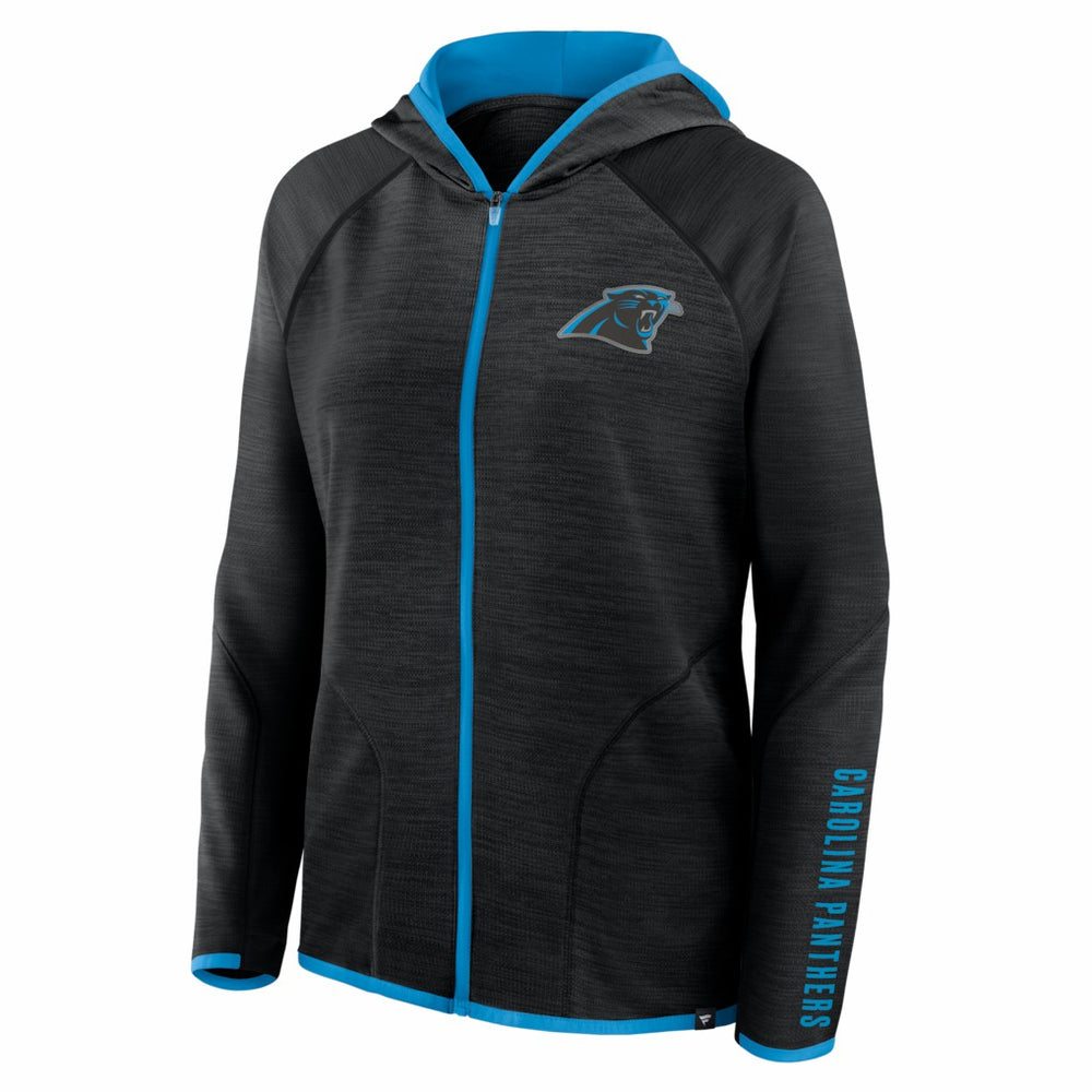 Carolina Panthers Women's Redzone End Around Pass Raglan Full-Zip Hoodie - Black online