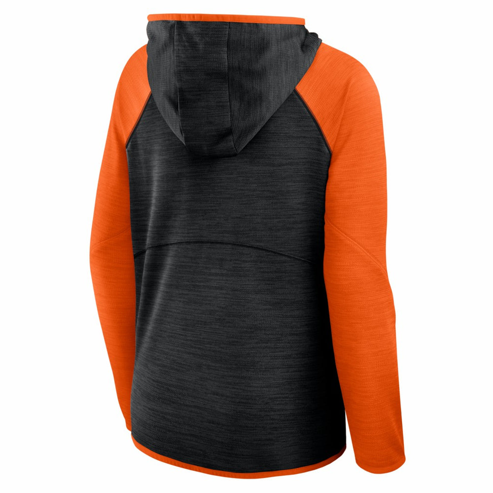 Cincinnati Bengals Women's Redzone End Around Pass Raglan Full-Zip Hoodie - Black/Orange sale