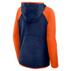Denver Broncos Women's Redzone End Around Pass Raglan Full-Zip Hoodie - Navy/Orange discount