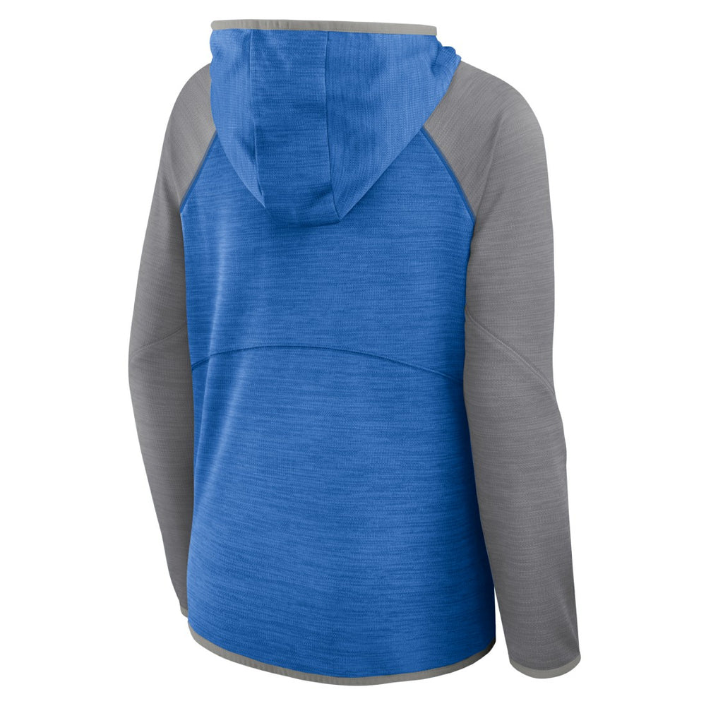 Detroit Lions Women's Redzone End Around Pass Raglan Full-Zip Hoodie - Blue/Gray discount