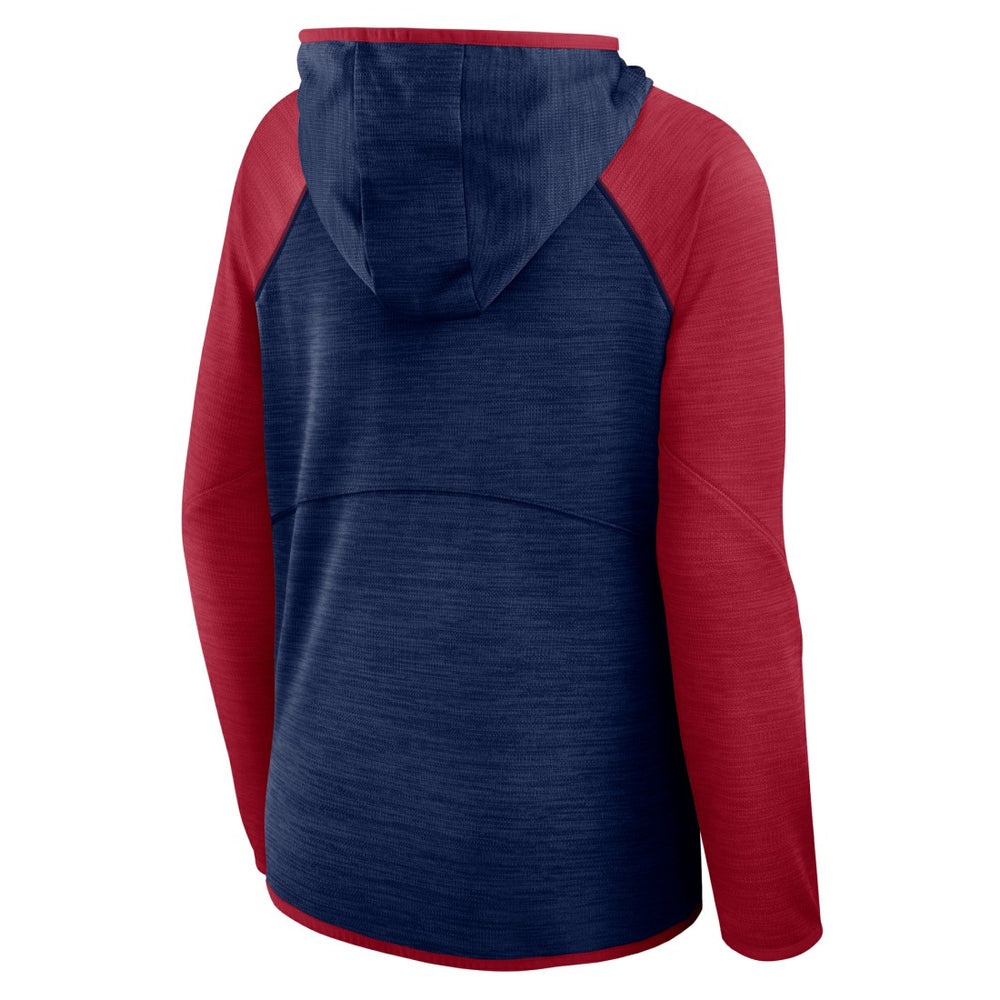 Houston Texans Women's Redzone End Around Pass Raglan Full-Zip Hoodie - Navy/Red discount